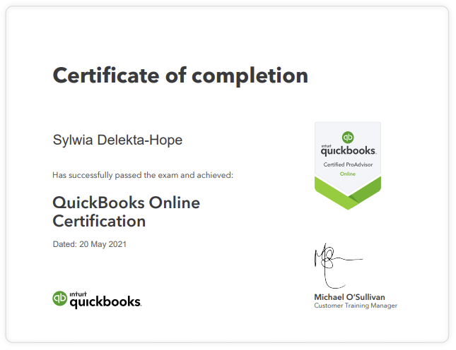 Certified Quickbooks Advisor